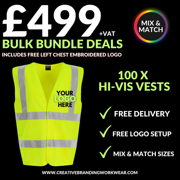 100 HI-VIS VEST BUNDLE DEAL