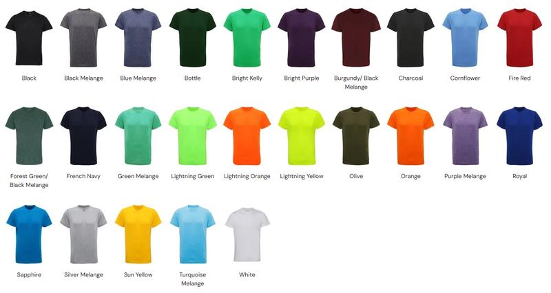 10 X TRI DRI COOL T-SHIRTS