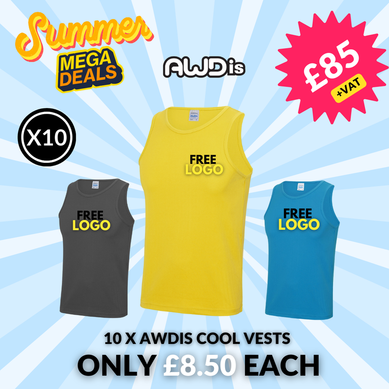 10 X AWDIS COOL VESTS