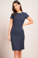 Fitted Tunic Dress with Crystal Detail