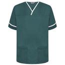 Unisex Healthcare Contrast Trim Smart Scrub Top