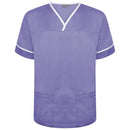 Unisex Healthcare Contrast Trim Smart Scrub Top