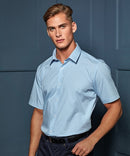 Men's Gingham Check Short Sleeve Shirt