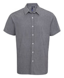Men's Gingham Check Short Sleeve Shirt