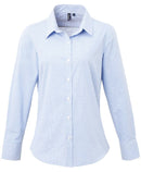 Ladies Gingham Check Long Sleeve Shirt