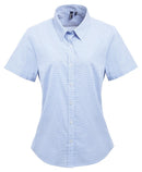 Ladies Gingham Check Short Sleeve Shirt