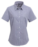Ladies Gingham Check Short Sleeve Shirt